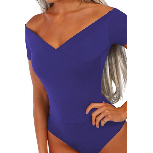 Blue Wild Love Bardot Bodysuit Blue Wild Love Bardot Bodysuit